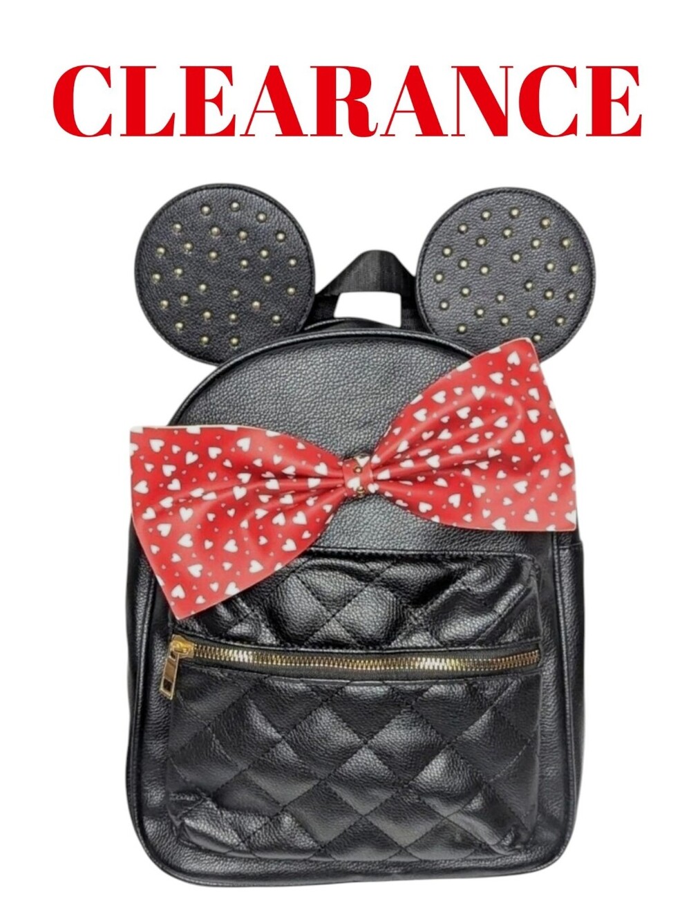 Disney Minnie Mouse Backpack Black with Red Bow by Olivia Miller NO OFFERS‎